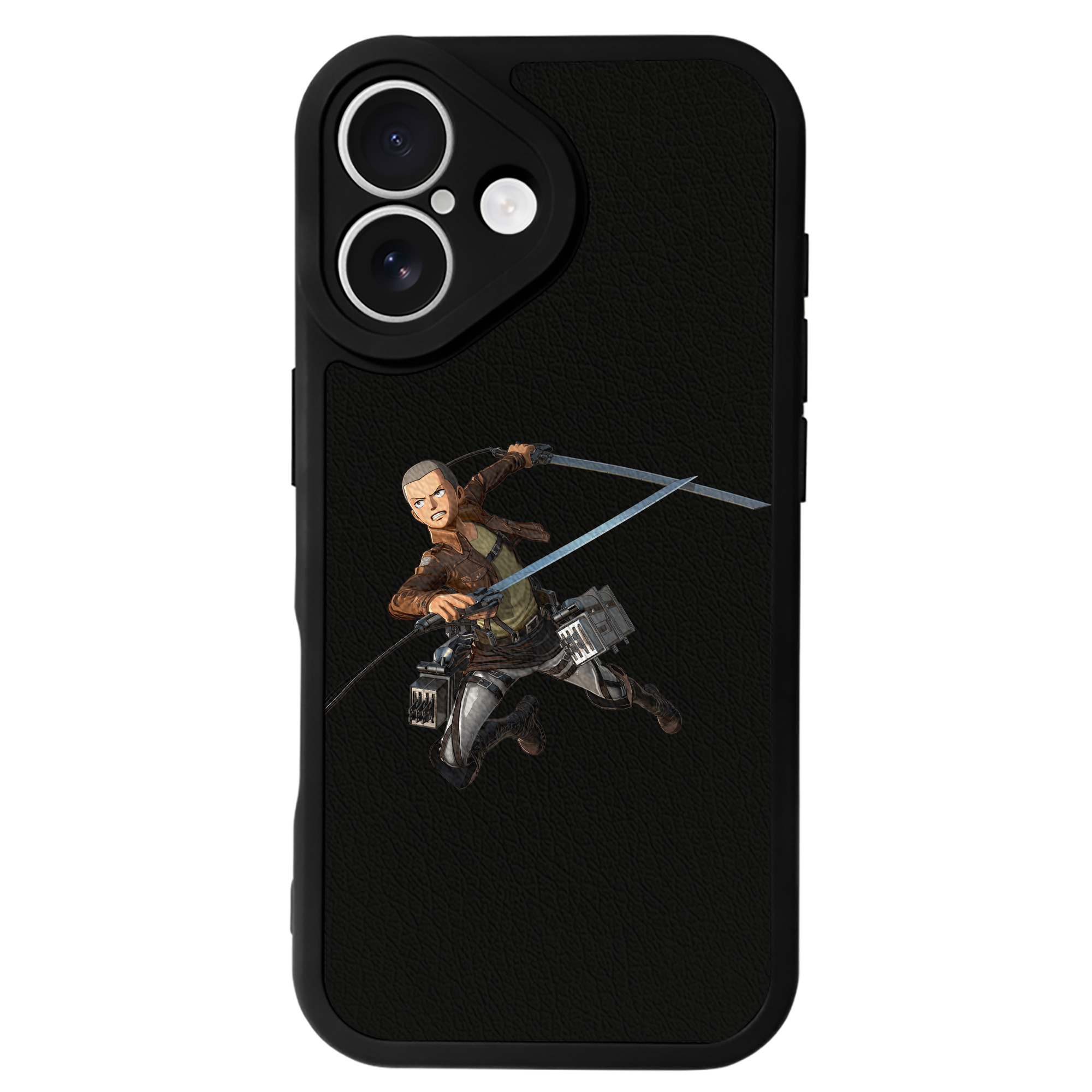 （画像用） 進撃の巨人 コニー·スプリンガー Attack on Titan Connie Springer 【iPhone 16シリーズ対応】シリコンスマホケース（レザー調） 材質：シリコン